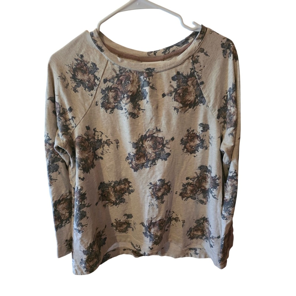 J.Jill Sweatshirt M Womens‎ Pullover Multicolor Cotton Cottage Core Classic